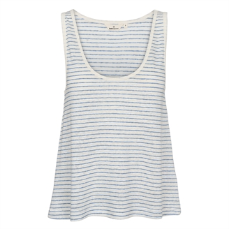 Basic Apparel Ryda Stripe Tank Quiet harbor/Whisper white